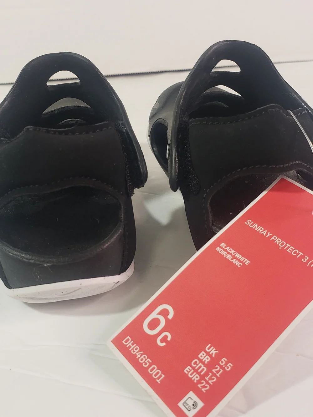 Nike Black and White Slip-On Foam Sandals, Sz: 6C Summer Shoes